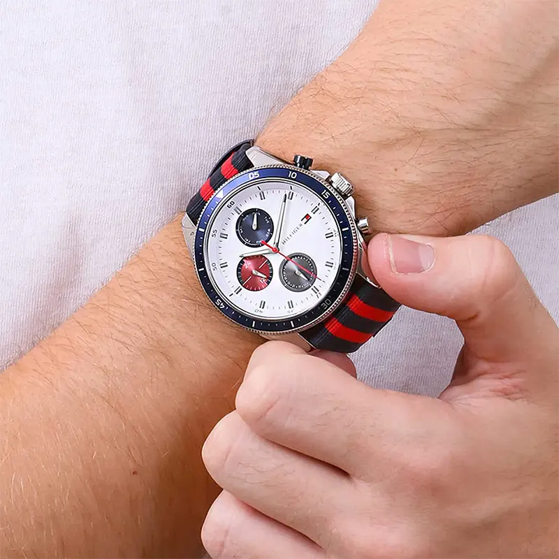 Tommy Hilfiger Parker Chronograph Silver Dial Men’s Watch- 1792035